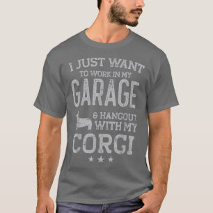 T-shirt Corgi Papa Voiture Garage Hangout Hommes
