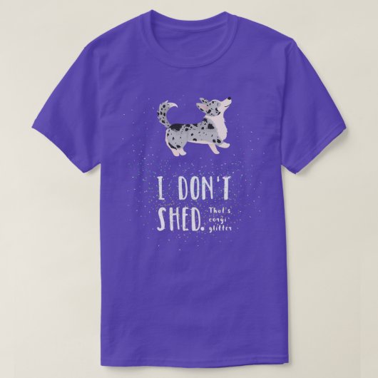 T-shirt Corgi Parties scintillant Cardigan Welsh Corgi (Design devant)