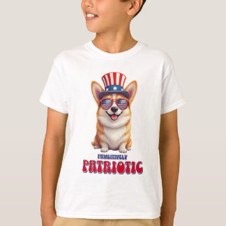 T-shirt Corgi patriotique - patriotique