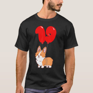 T-shirt Corgi Pembroke Mignon  Ballon pour les 19 ans  Enf