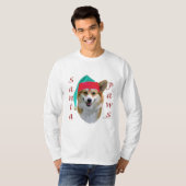 T-shirt Corgi Père Noël Paws (Devant entier)