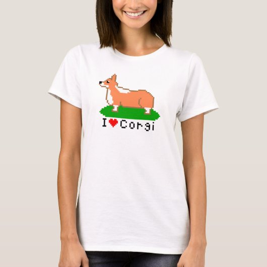 T-shirt corgi (pixel art ) (Devant)