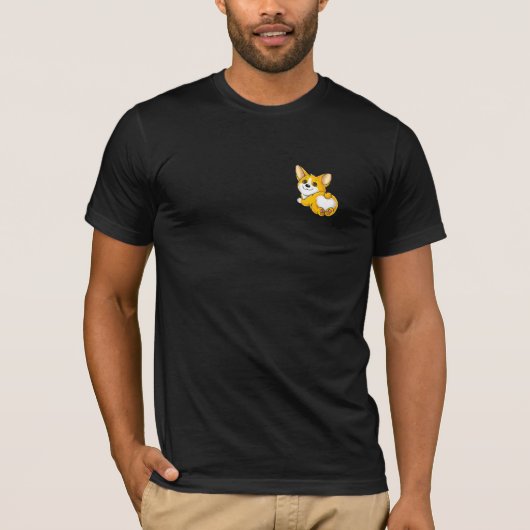 T-shirt Corgi Pocket Papa Maman Mignonne Chien Femmes Homm (Devant)