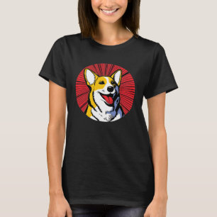 T-shirt Corgi Pop Corgi Chien Heureux Couleurs Vives