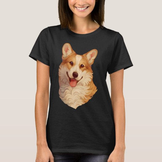 T-shirt Corgi Portrait (Devant)