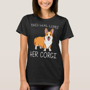 T-shirt Corgi Pour Filles Enfants Gallois Corgi Chien Anim