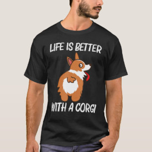 T-shirt Corgi Pour Hommes Femmes Chien Animaux Poignées Pr