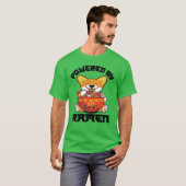T-shirt CORGI POWERESSÉ PAR RAMEN | Kawaii Corgi Manger Ra (Devant entier)