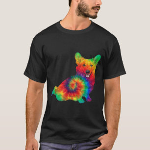 T-shirt Corgi Propriétaire Vêtements Psychédélique Art Hip