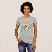 T-shirt Corgi Puppy en Fleur sauvage (Devant entier)