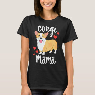 T-shirt Corgi Puppy Maman Chien Mama