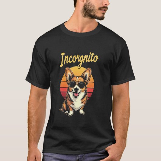 T-shirt Corgi Rétro Incognito (Devant)