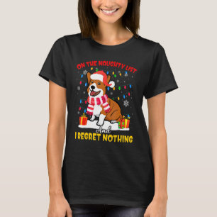 T-shirt Corgi Santa Noël sur la liste des vilains Corgi No