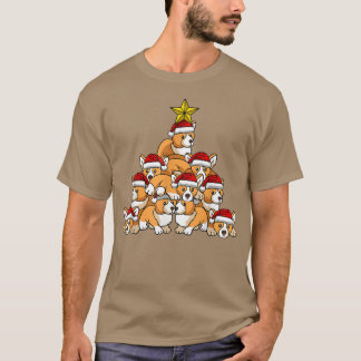 T-shirt Corgi sapin de Noël mignonne Arbre de Noël Animaux