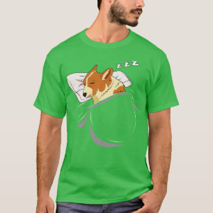 T-shirt Corgi Sleeping Animal Nap Nappage Sbois