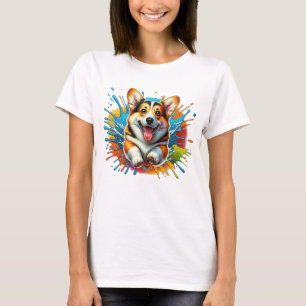 T-shirt Corgi Splash de couleur