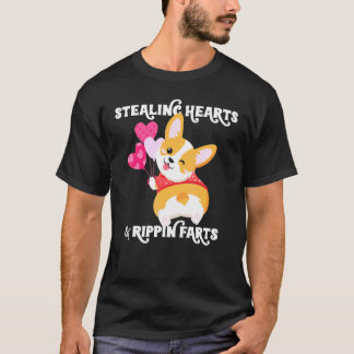 T-shirt Corgi Stealing Hearts And Rippin Farts Dog Men Wom