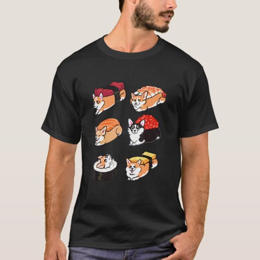 T-shirt Corgi Sushi (Devant)