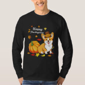 T-shirt Corgi Thanksgiving Pour Chien 550 (Devant)