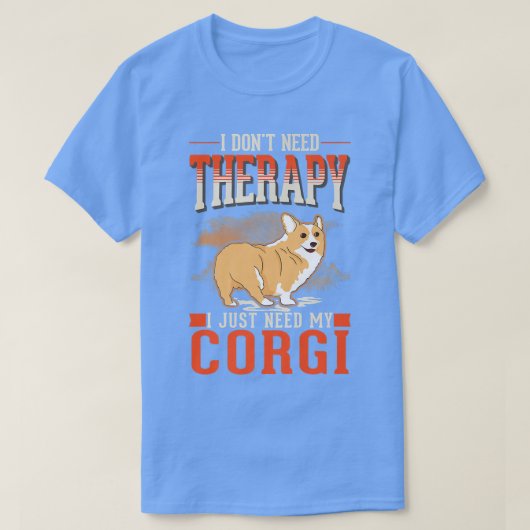 T-shirt Corgi Therapy Welsh Corgi411 (Design devant)