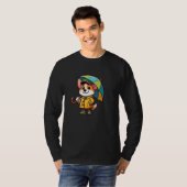 T-shirt Corgi Umbrella Dog Funny Raincoat (Devant entier)