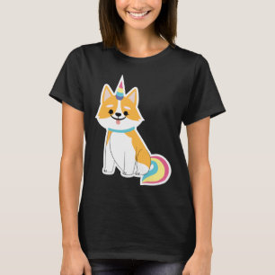 T-shirt Corgi Unicorn Adorn Welsh Chien Chien Chien Chien 