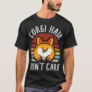 T-shirt Corgi vintage, cheveux, ça m'est égal, père mère a