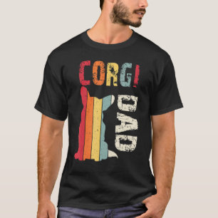 T-shirt Corgi Vintage Papa Papa Chien Cool Rétro 70 80 90