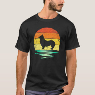 T-shirt Corgi vintage rétro coucher de soleil Corgi
