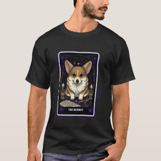 T-shirt Corgi Witch La Carte Hermit Tarot Halloween Corgi