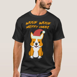 T-shirt Corgi Woof Woof Merry Xmas 74