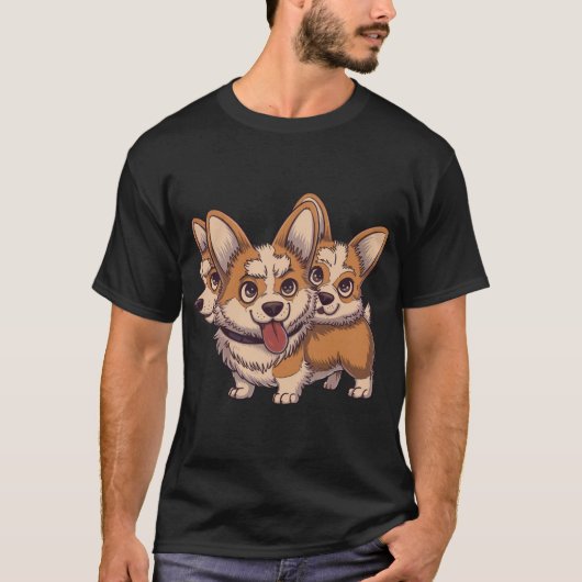 T-shirt Corgiberus - Le Gardien Doux (Devant)