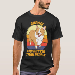 T-shirt Corgis plutôt que les gens Chien Fou Corgi
