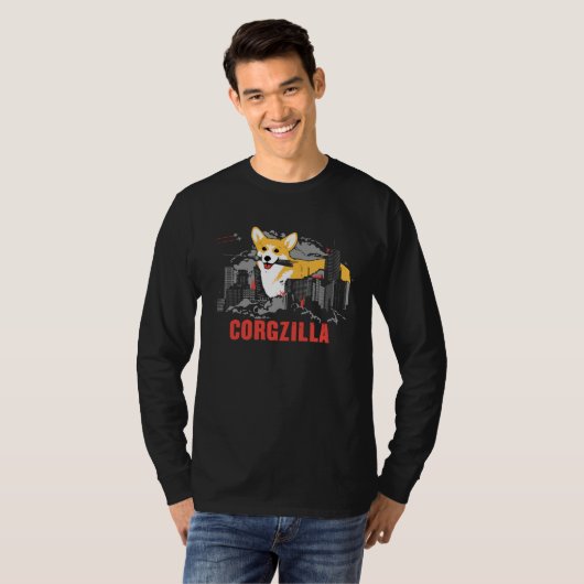 T-shirt Corgzilla  Dog Corgi (Devant entier)