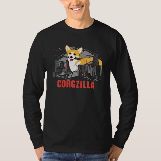 T-shirt Corgzilla  Dog Corgi (Devant)
