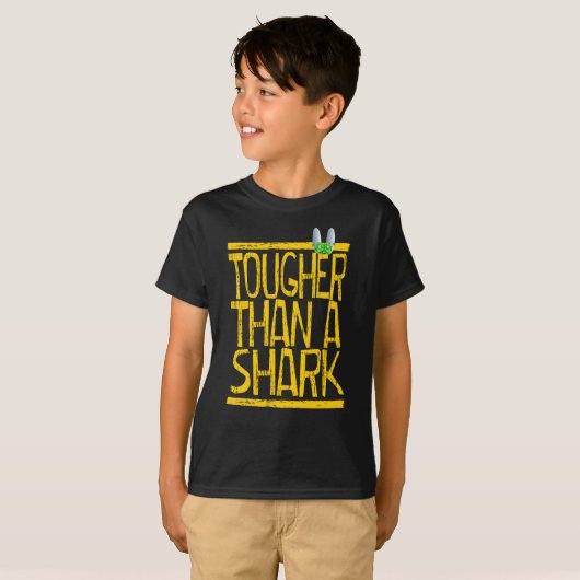 T-shirt coriace jaune requin (Devant entier)