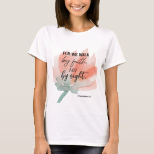 T-shirt Corinthiens verset de la Bible Écriture florale T-