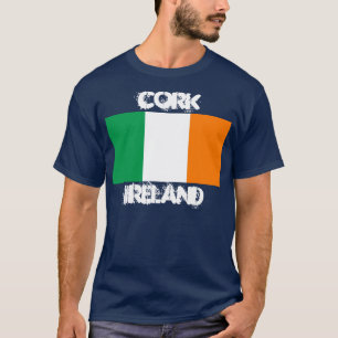 T-shirt Cork, Irlande avec drapeau irlandais