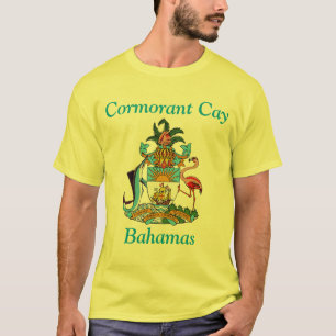 T-shirt Cormorant Cay, Bahamas avec armoiries