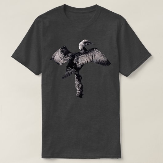 T-shirt Cormorant Oiseau Totem Esprit Animal (Design devant)