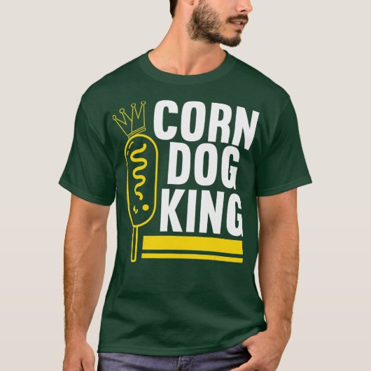 T-shirt Corn Chien King Funny Hotdog Nourriture Devis Pour (Devant)