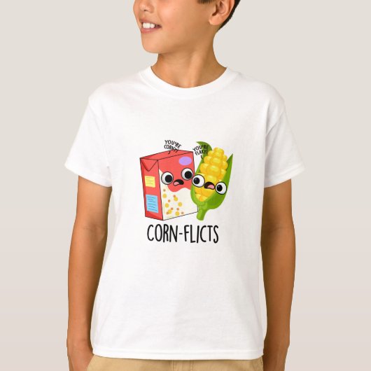 T-shirt Corn flicts Funny Cornflake Corn Pun (Devant)