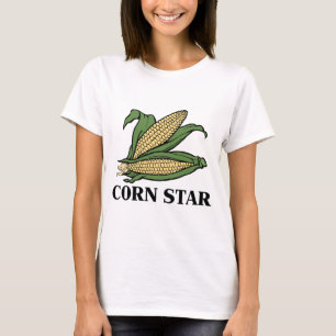 T-shirt Corn Star Funny Vegable Pun BBQ Humour