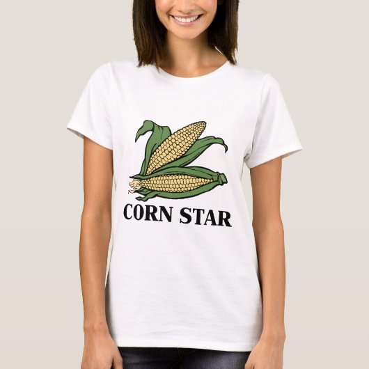 T-shirt Corn Star Funny Vegable Pun BBQ Humour (Devant)