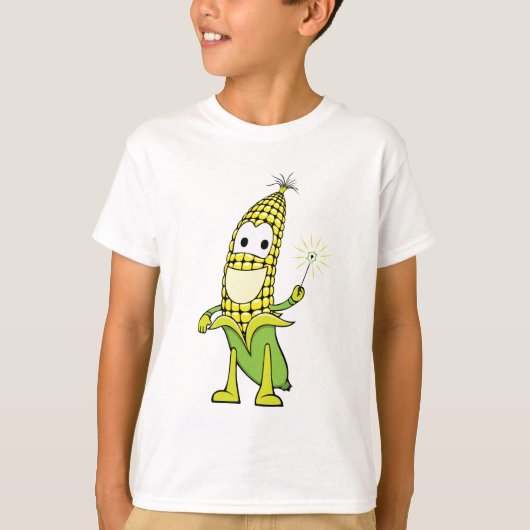 T-shirt Corn Wizard Character with Magic Wand (Devant)