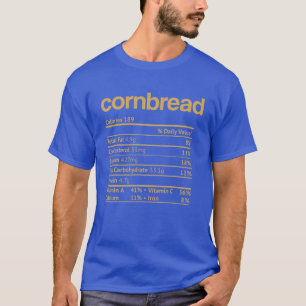 T-shirt Cornbread Nutrition Fact Drôle Thanksgiving Chris