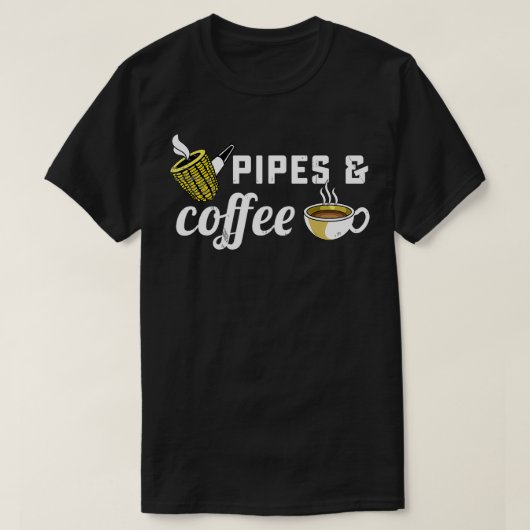 T-shirt Corncob Pipe Fumer Tabac Café Lover D (Design devant)