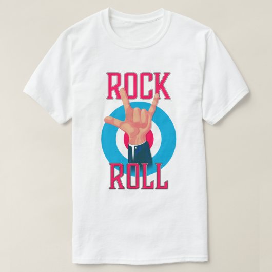 T-shirt Corne de diable Rock and roll (Design devant)