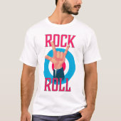 T-shirt Corne de diable Rock and roll (Devant)