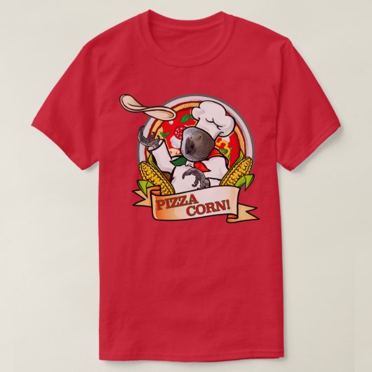 T-shirt Corne de pizza (Design devant)
